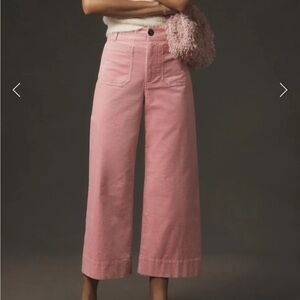NWT Anthropologie Maeve The Colette Cropped Wide-Leg Corduroy Pants